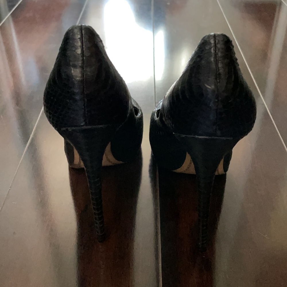 Alejandro Ingelmo Black Python Platform Heels Sti… - image 6